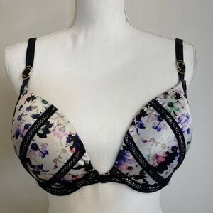 Victorias Secret Very‎ Sexy Push-Up Bra 36D Floral Lace Underwired Adjustable